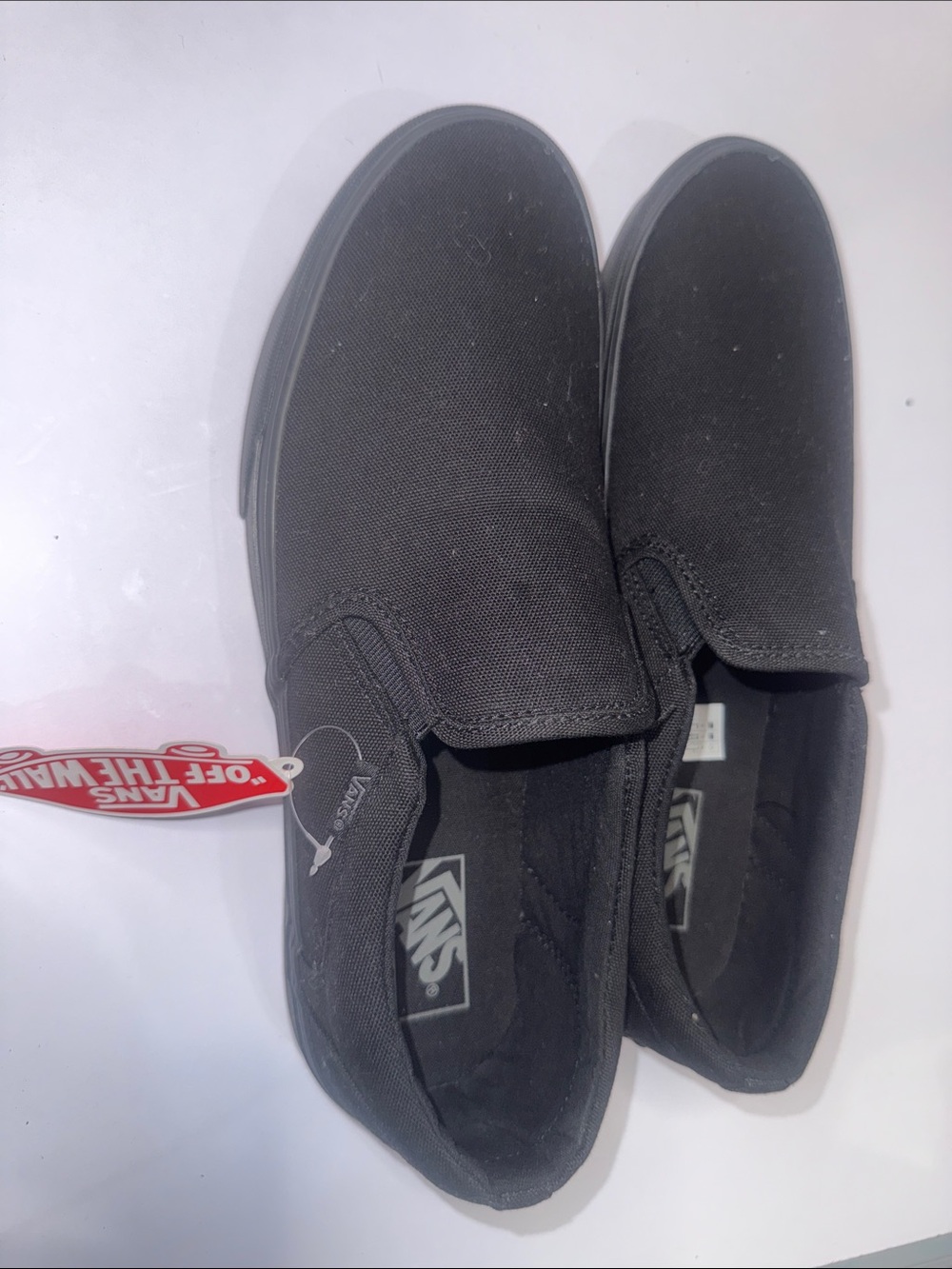 Vans Black Slip-On Canvas Loafers for Men new with box Size 11.5